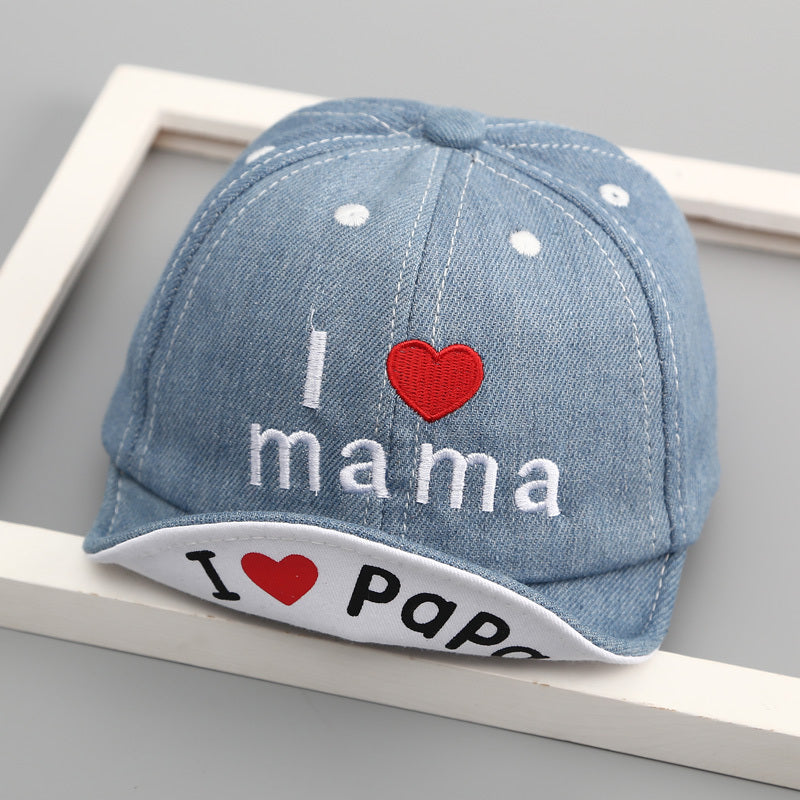 Baby Basic Letter Embroidery Denim Baseball Cap