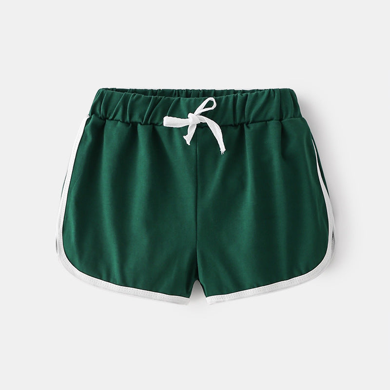 Kids Simple Solid Color Ultra-thin Elastic Casual Shorts