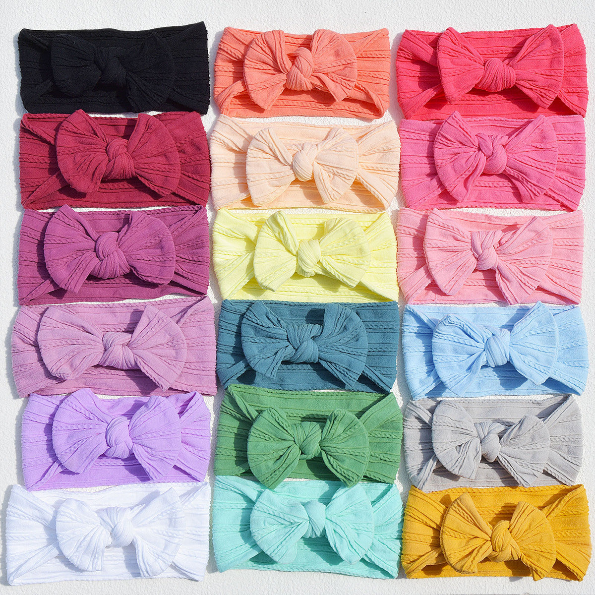 Baby Cute Solid Color Bow Hair Band
