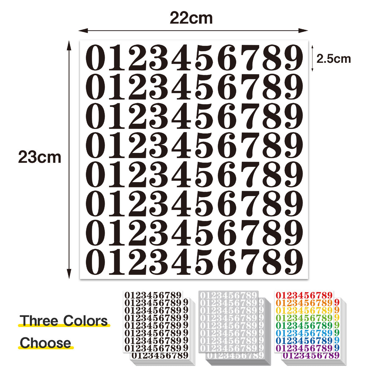 1-4 Inch Waterproof Vinyl Digital Sticker