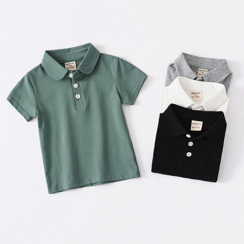 Children Kids Toddlers Boys Short Sleeve Polo Shirt