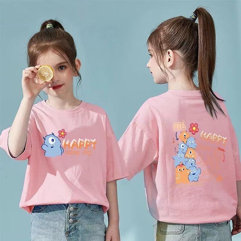 Kids Toddler Big Girls Casual Cute Cartoon Alphabet Print Long Sleeve T-Shirt