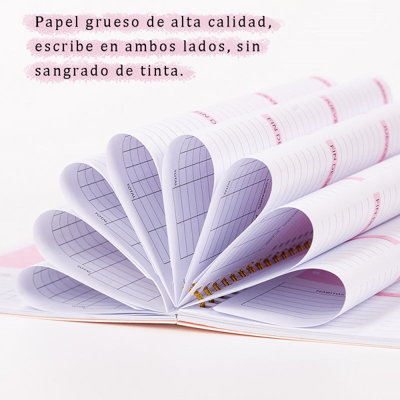 A5 Planning Spanish Coil Book Matte Transparent Notebook