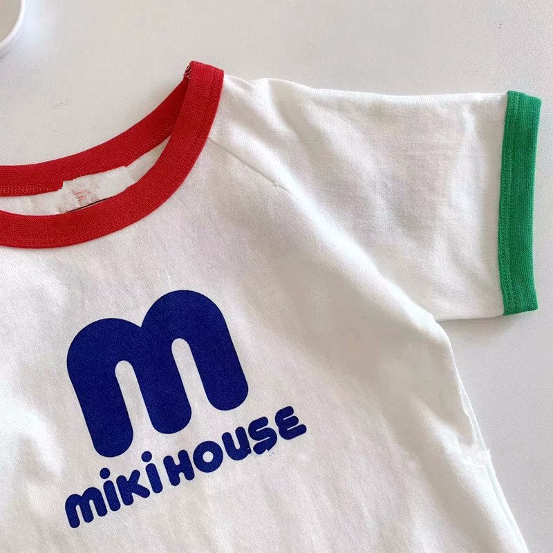 Kids Toddler Boys Girls Casual Cute Letter Print Short Sleeve T-Shirt