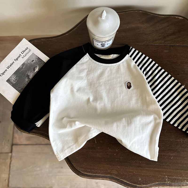 Kids Toddler Boys Girls Fashion Casual Stripe Long Sleeve Round Neck T-Shirt