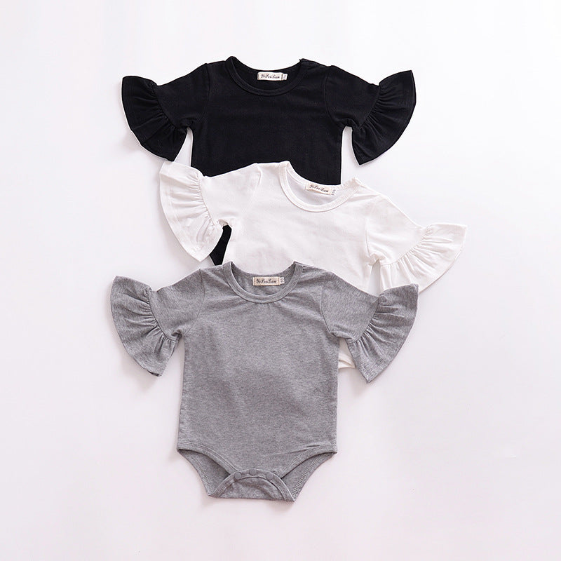 Kids Baby Girls Flare Sleeve Baby One-Piece Rompers