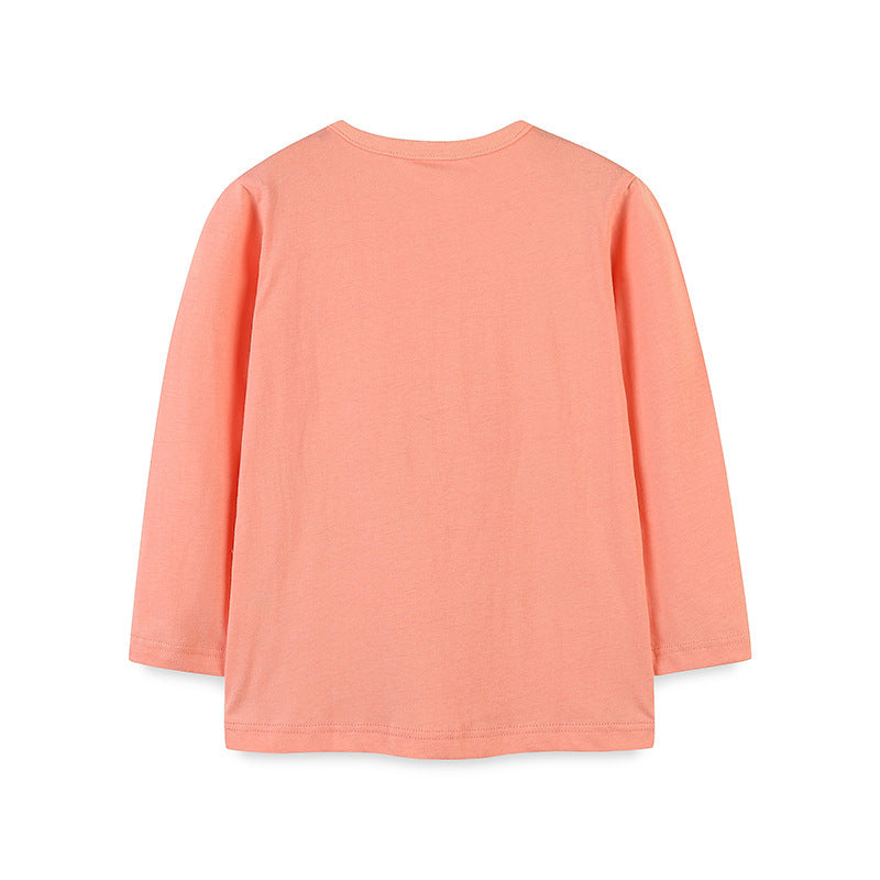 Kids Toddler Girls Casual Cute Cartoon Print Long Sleeve Round Neck T-Shirt
