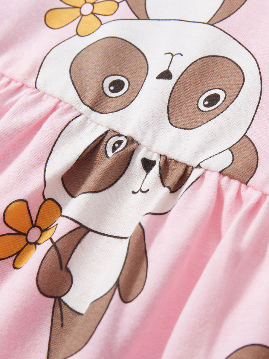 Kids Toddler Girls Casual Cute Short Sleeve Dress