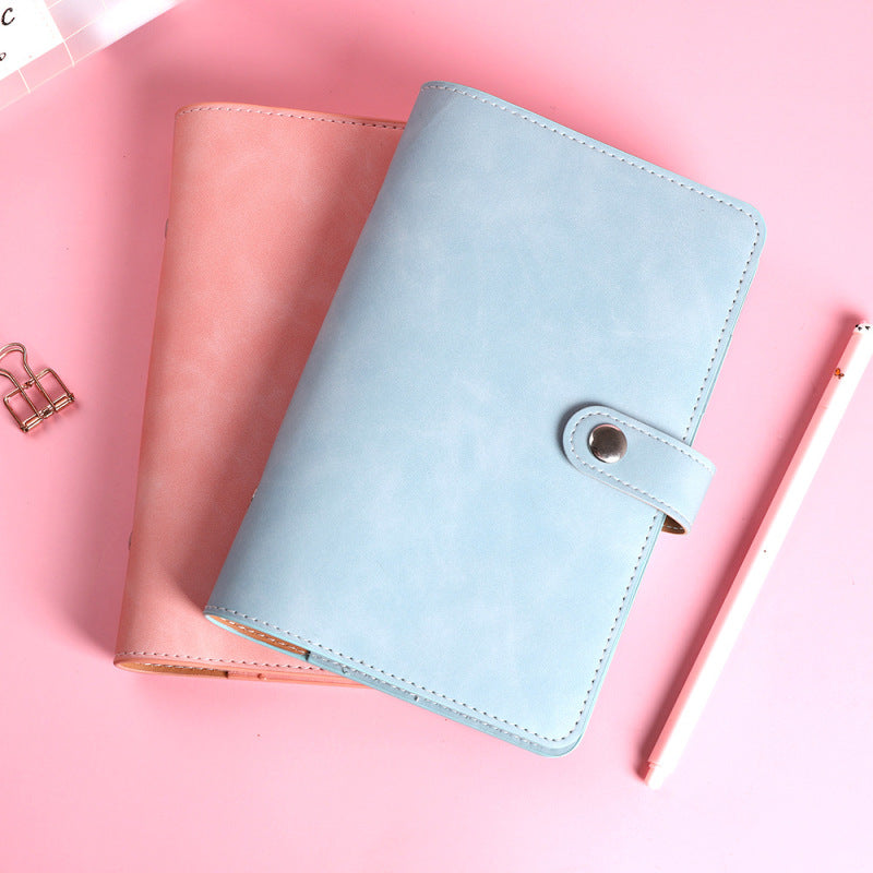 A6 Loose-Leaf Detachable Buckle Simple Hand Account Soft Leather Notebook
