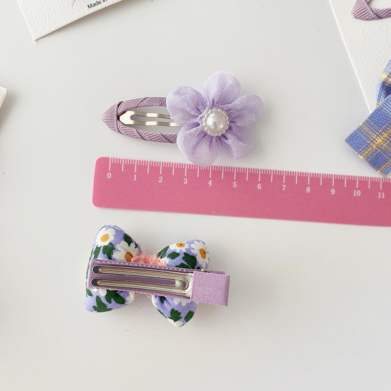 2pcs/set Kids Girls Sweet Bow Flower Hairpin Seaside Clip Hair Accessories
