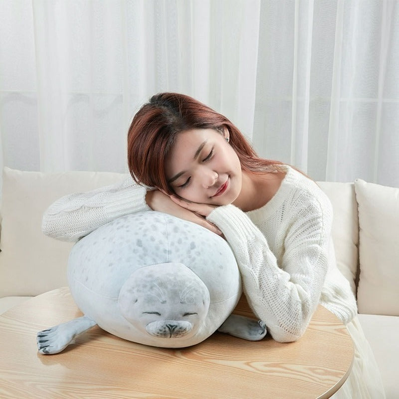 Angry Blob Seal Pillow Chubby 3D Novelty Sea Lion Doll Plush Stuffed Toy