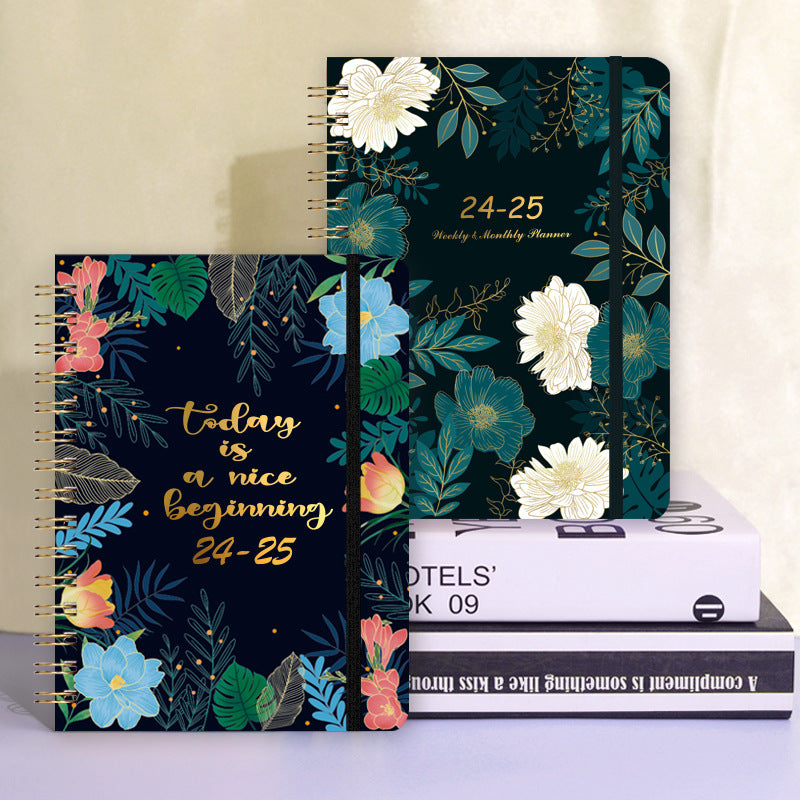 2025 Plant Flower A5 English Coil Notebook