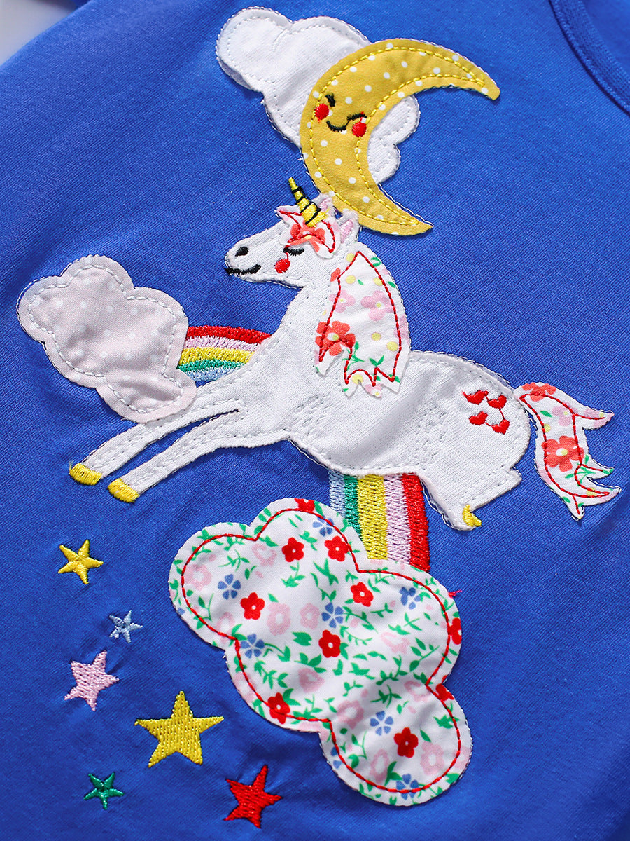 Kids Toddler Girls Casual Cute Short Sleeve T-Shirt