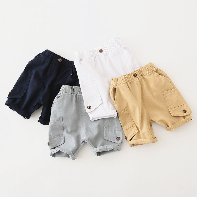 Children Kids Toddlers Fashion Boys Solid Color Shorts