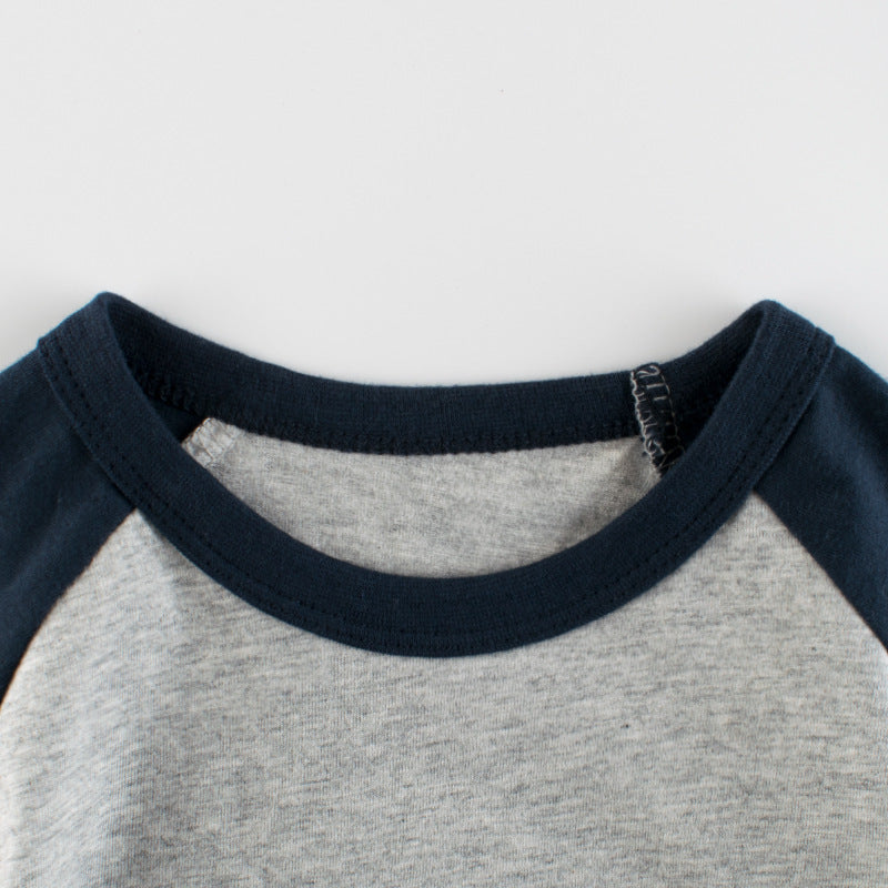 Children Kids Toddlers Fashion Boys Patchwork Short Sleeve T-Shirt