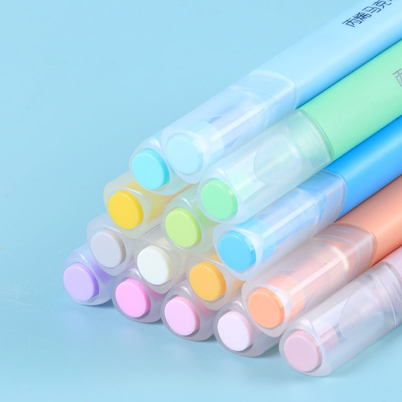Acrylic Marker Macron Washable Color Pen Soft Head Highlighter
