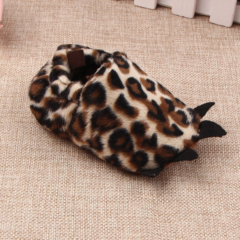 Kids Winter Warm And Cute Plush Claw Slippers