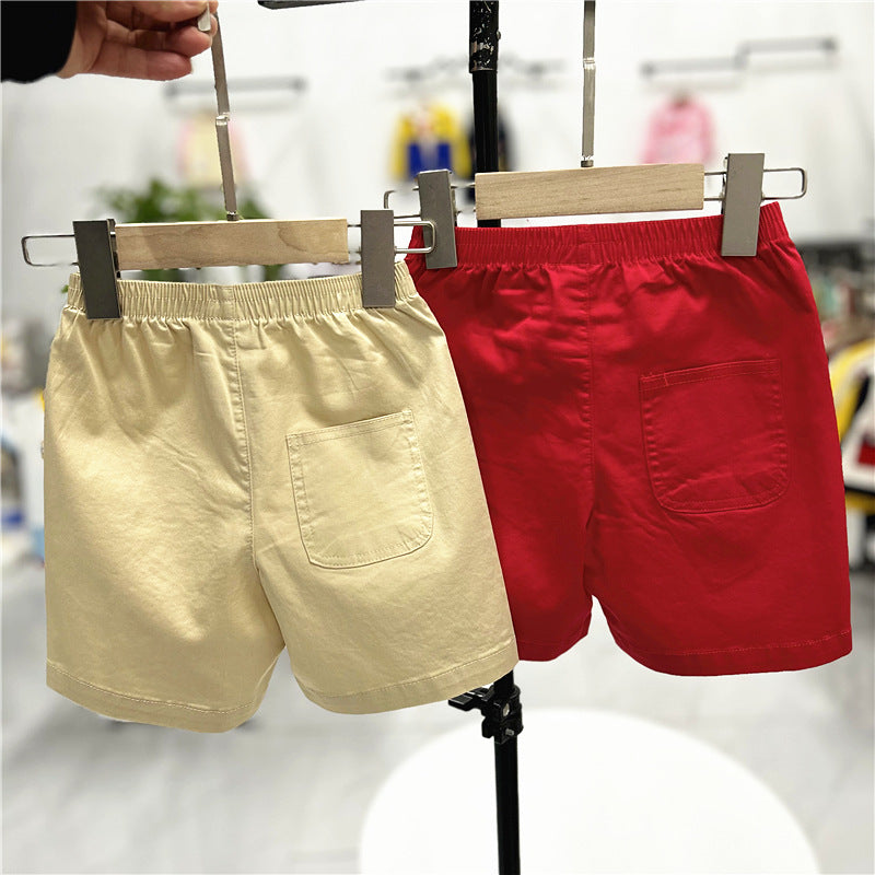 Children Kids Baby Fashion Boys Cartoon Bear Embroidery Shorts