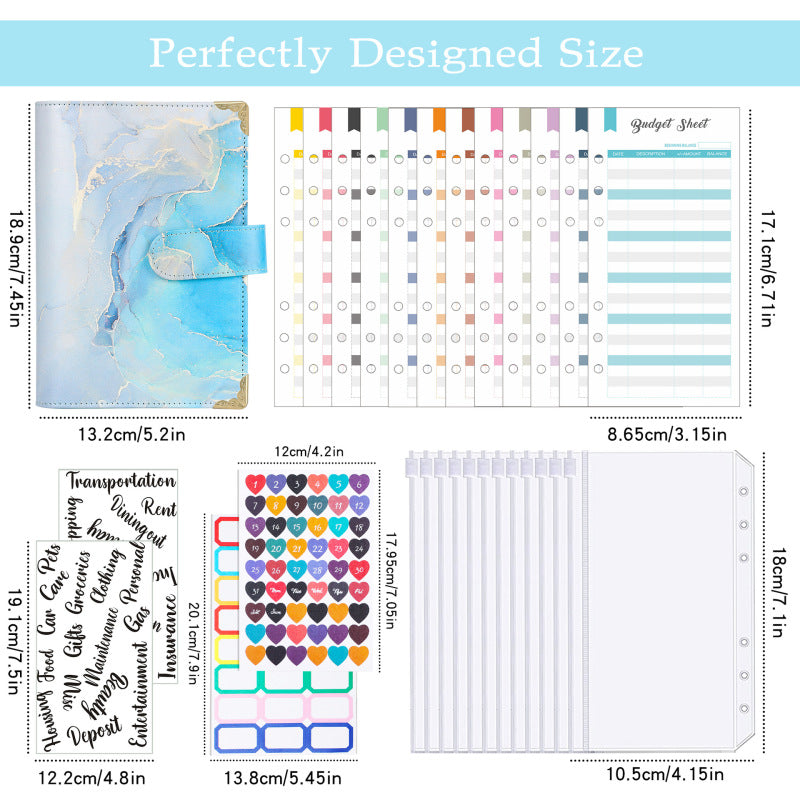 A6 Loose-Leaf Color Book Printing Leather PU Notebook
