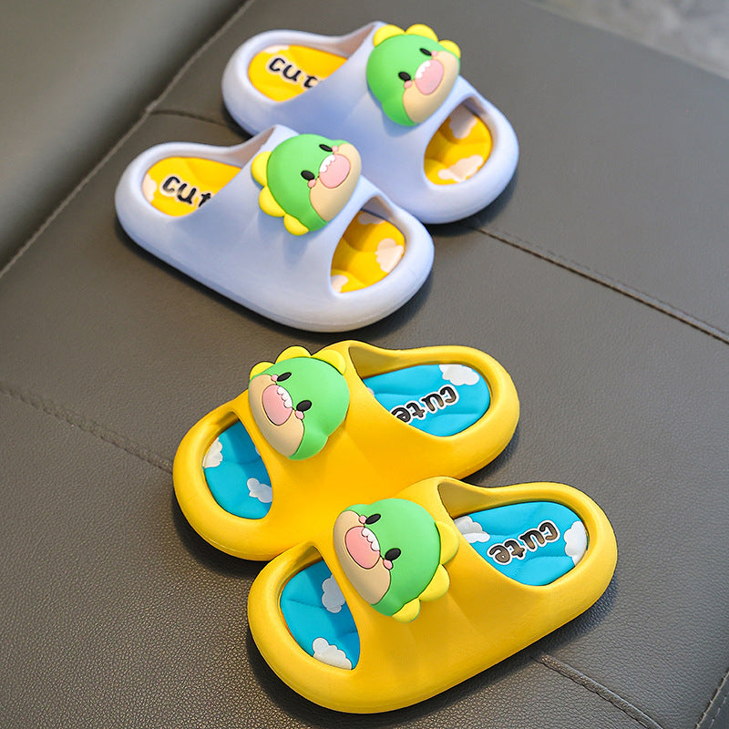 Kids Unisex Cute Cartoon Dinosaur Thick-Soled Slippers