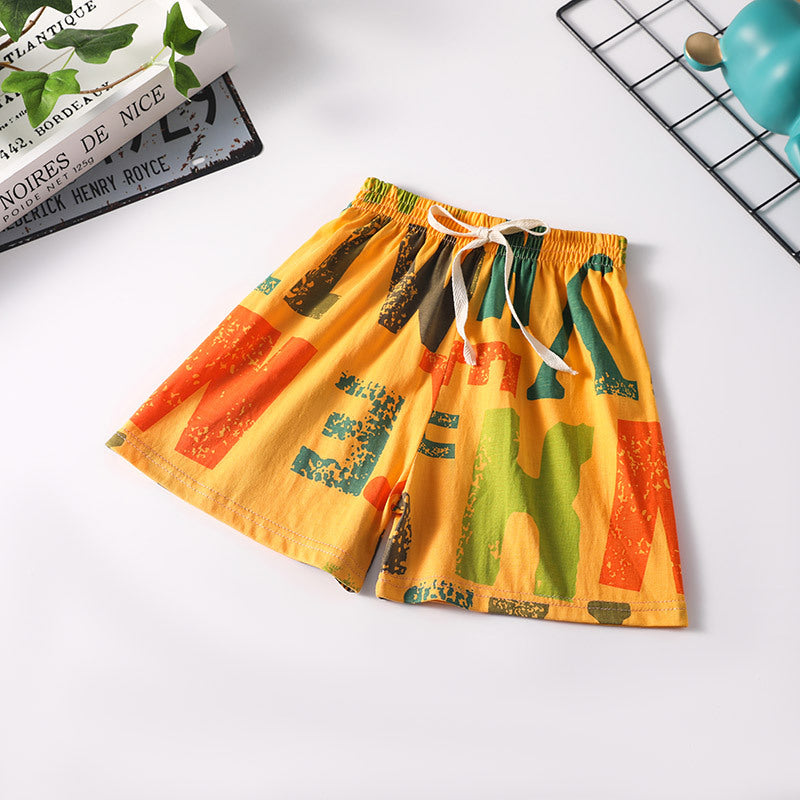 Children Kids Baby Fashion Girls Boys Print Casual Shorts
