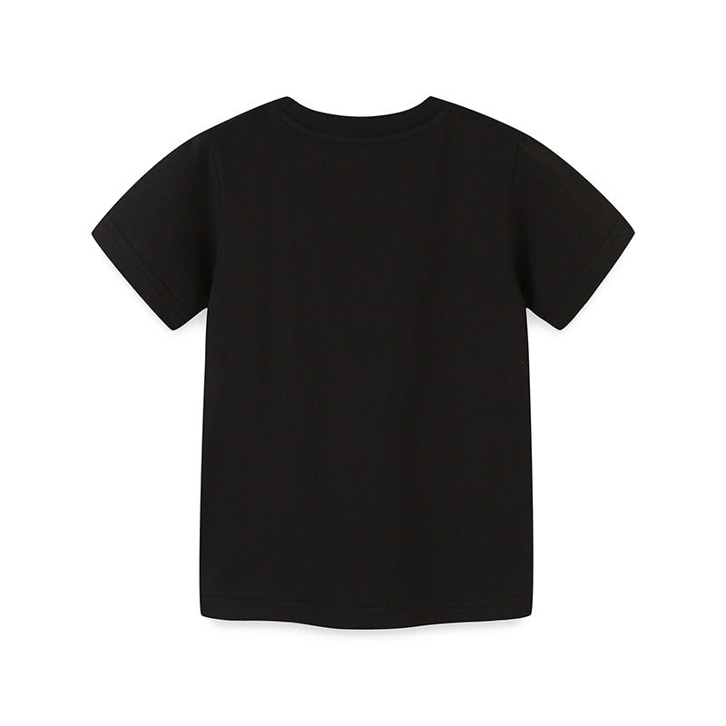 Kids Toddler Boys Casual Cute Cartoon Print Short Sleeve Round Neck T-Shirt