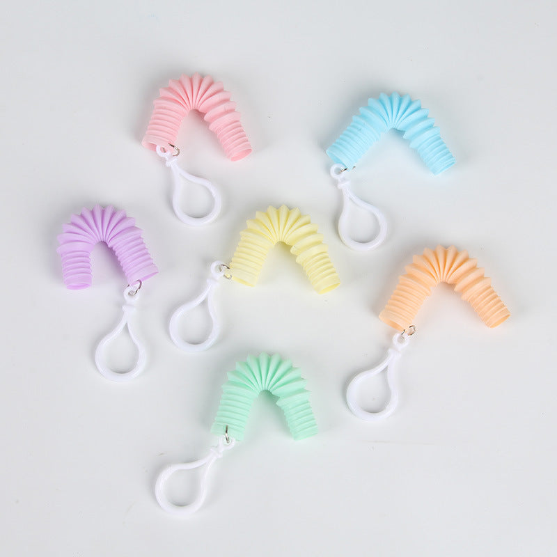 Tpr Water Pipe Keychain Stress Relief Toy