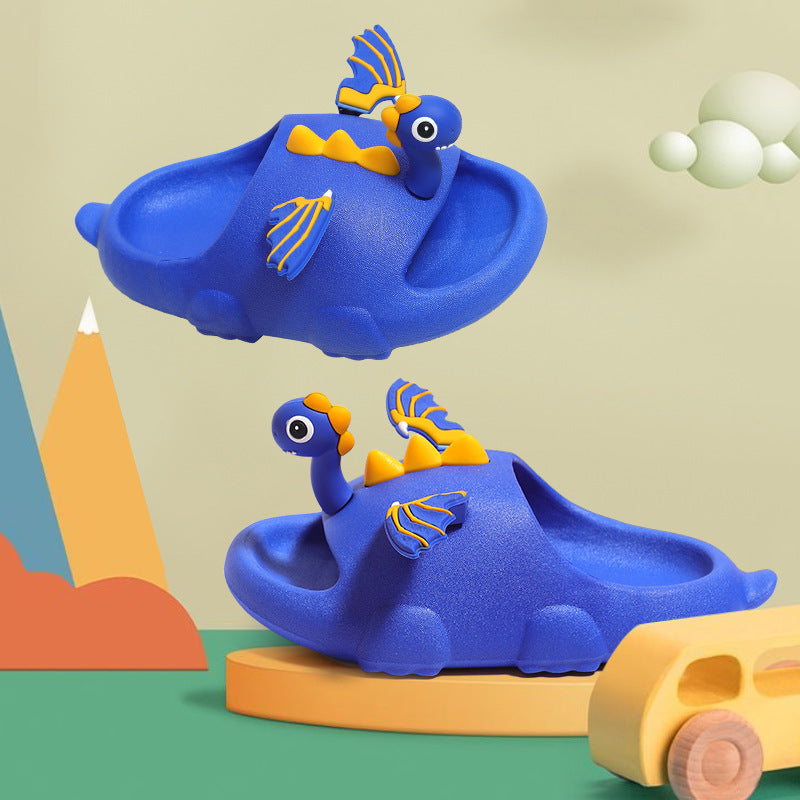 Kids Unisex Cute Cartoon Dinosaur Thick-Soled Slippers