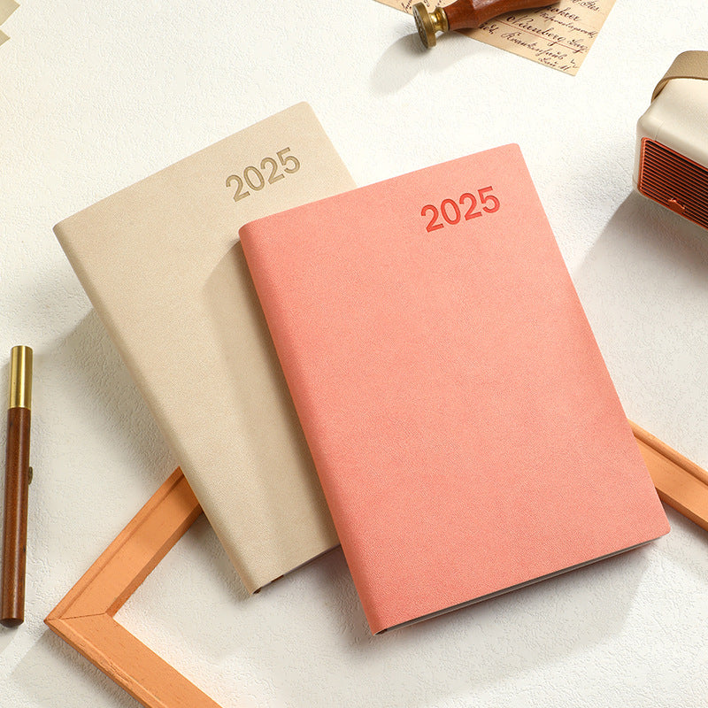 2025 Simple Solid Color English Spanish Daily Notebook