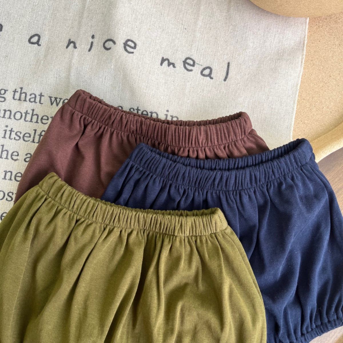 Baby Solid Color Cute Cotton Shorts