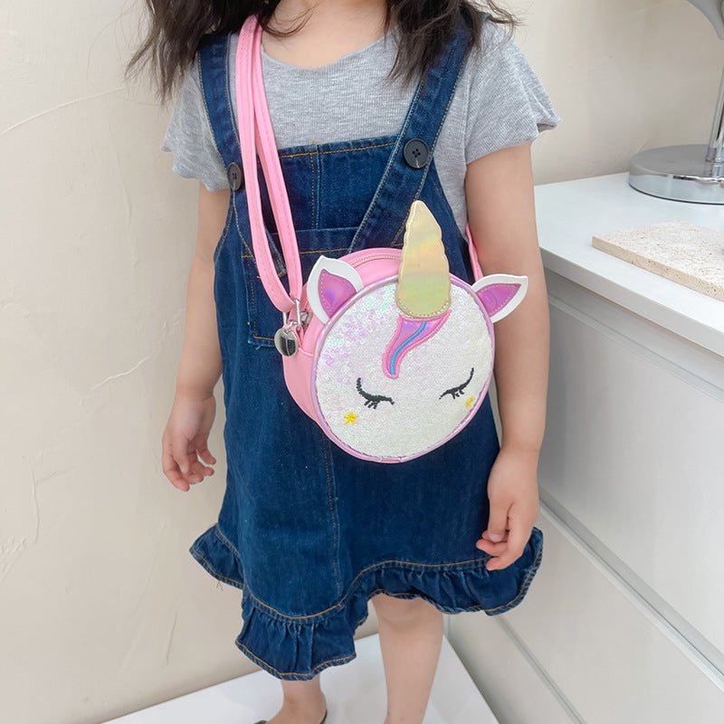 Kids Casual Cute Cartoon Sequins Crossbody Bag