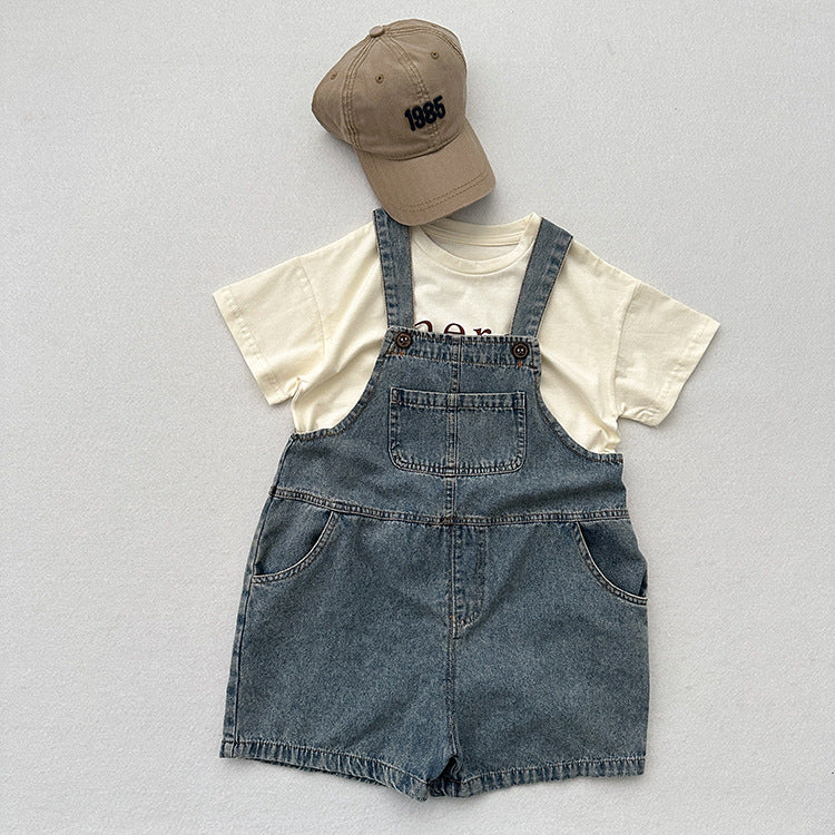 Kids Toddler Boys Girls Casual Cute Letter Print Short Sleeve T-Shirt