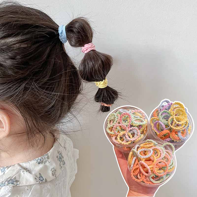 Kids Girls Cute Sweet Multicolor Hair Rings