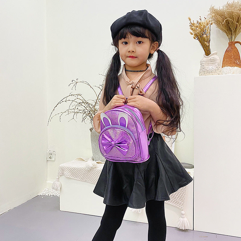 Kids Casual Cute Bow Sequins Backpacks Bag