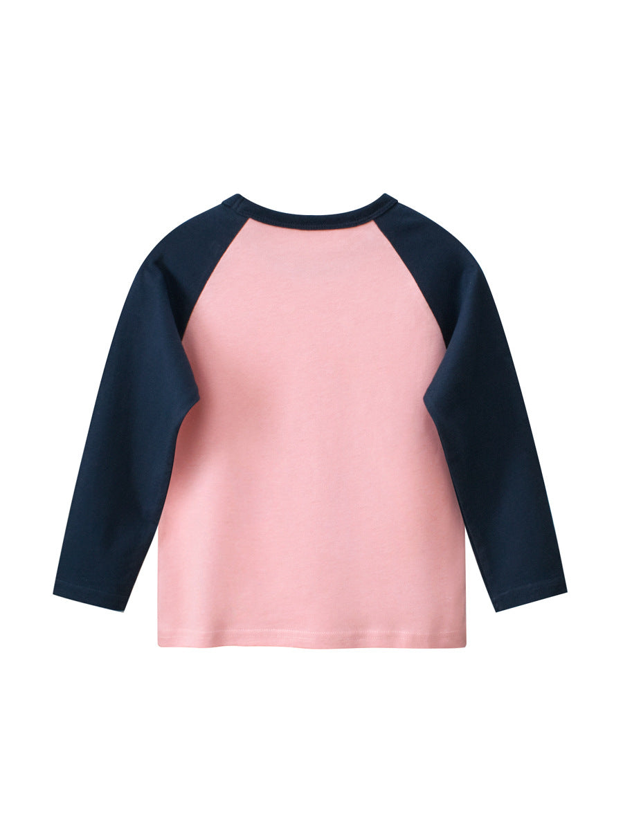 Kids Toddler Big Girls Casual Cute Cartoon Cat Alphabet Print Long Sleeve T-Shirt