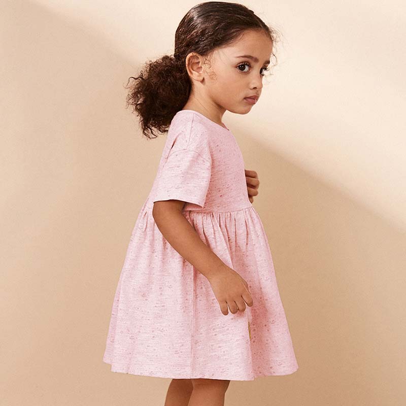 Kids Toddler Girls Casual Cute Butterfly Short Sleeve Dress