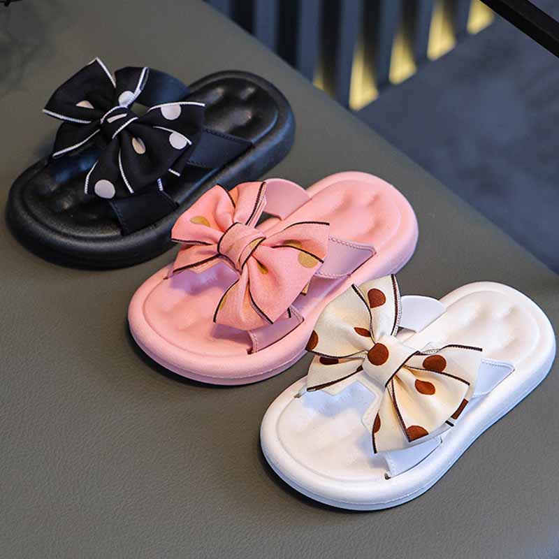 Kids Unisex Casual Cute Bow Thick-Soled Slippers