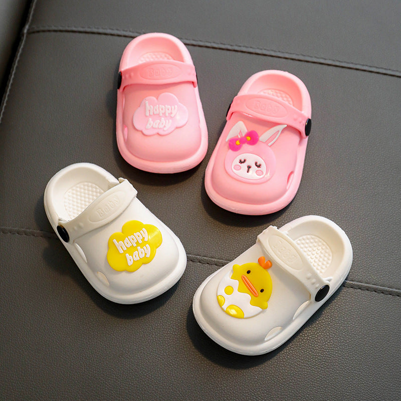 Children Kids Baby Fashion Girls Boys Cartoon Duck Soft Sole Casual Clogs Slippers Shoes