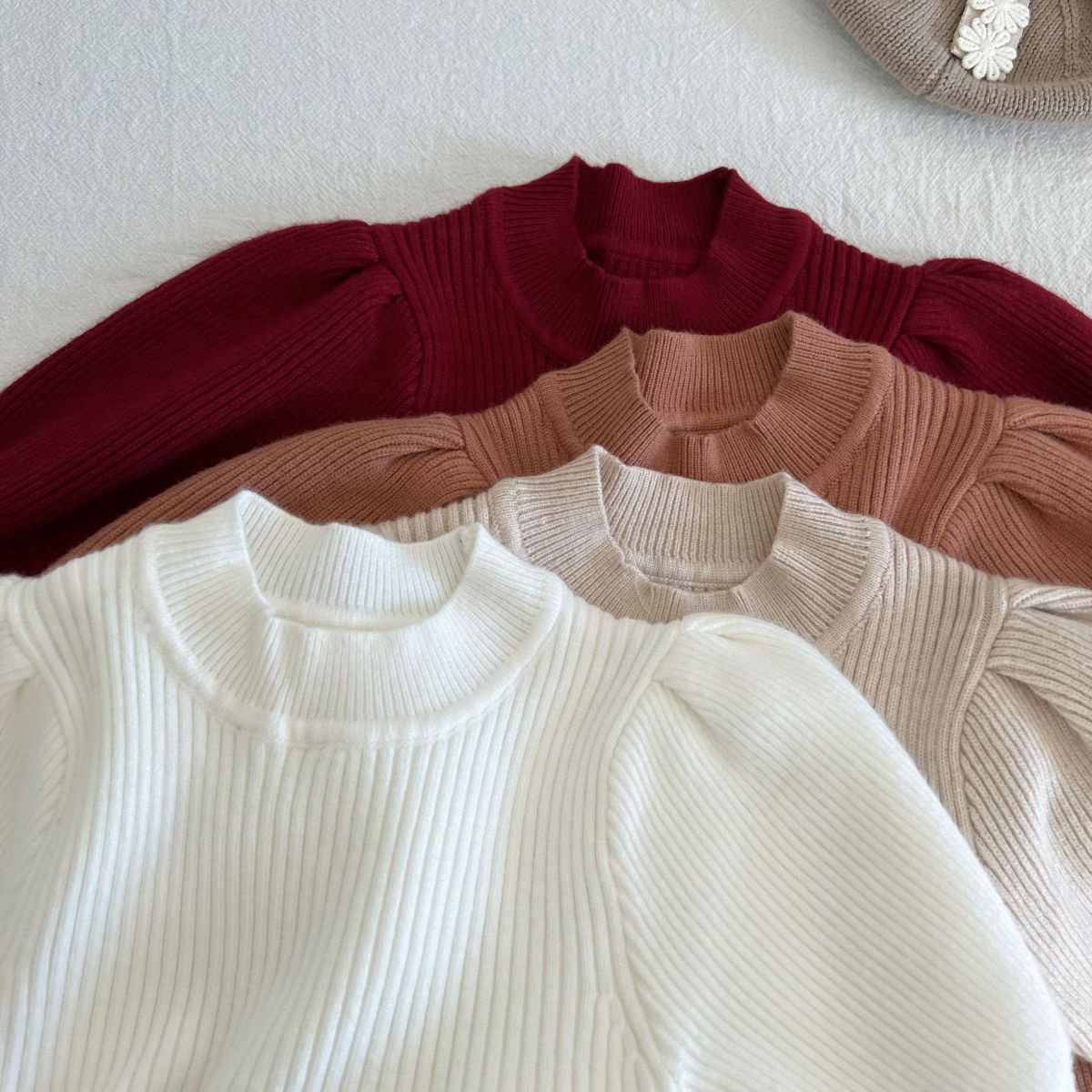 Autumn And Winter Children'S Fashion Knitted Solid Color Dress