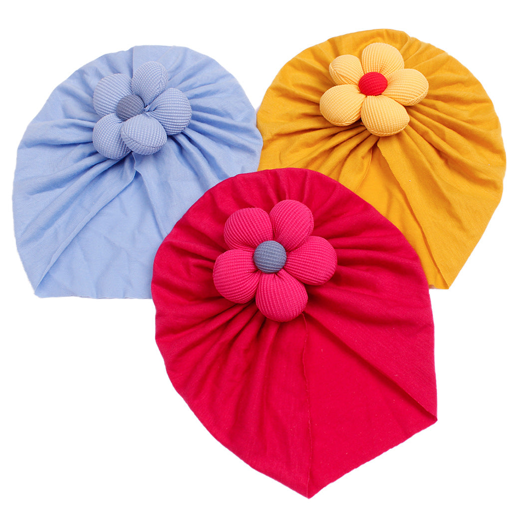 Newborn Cute Flower Turban Cap