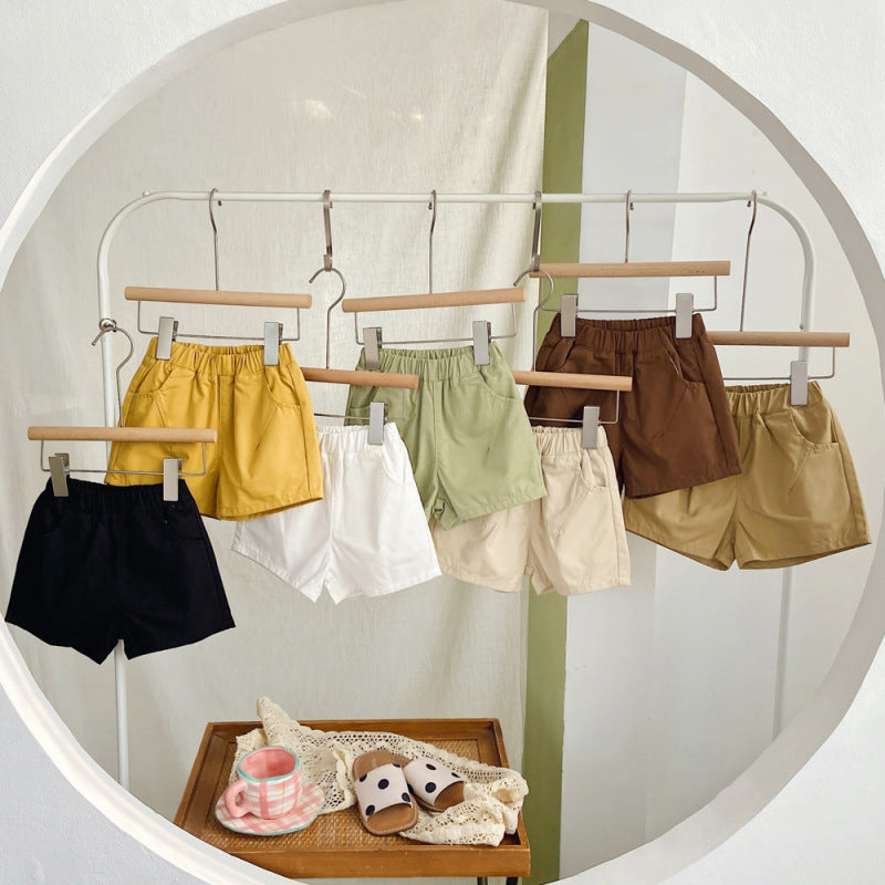 Children Kids Baby Fashion Girls Casual Solid Color Shorts