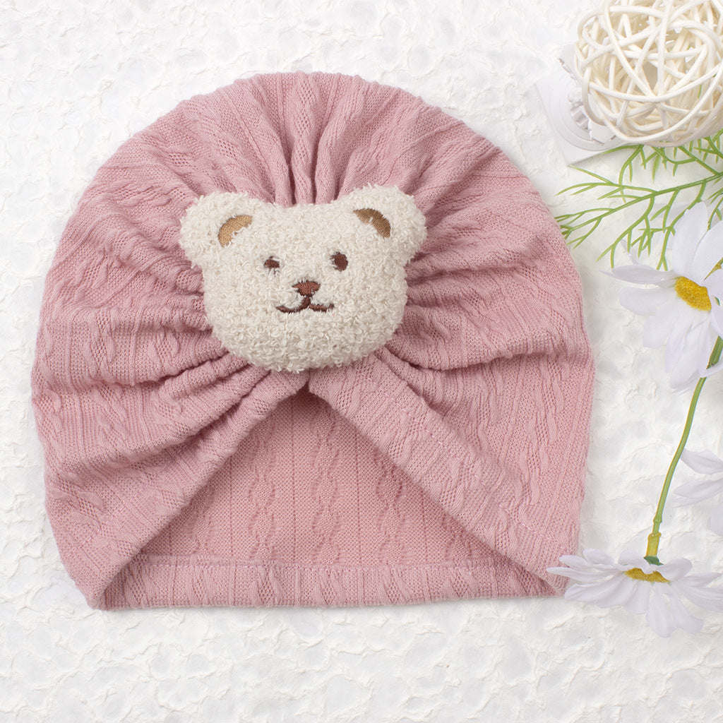Newborn Cute Cartoon Knitwear Turban Cap