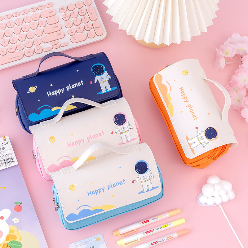 Astronaut Printing Multifunctional Stationery Pencil Case