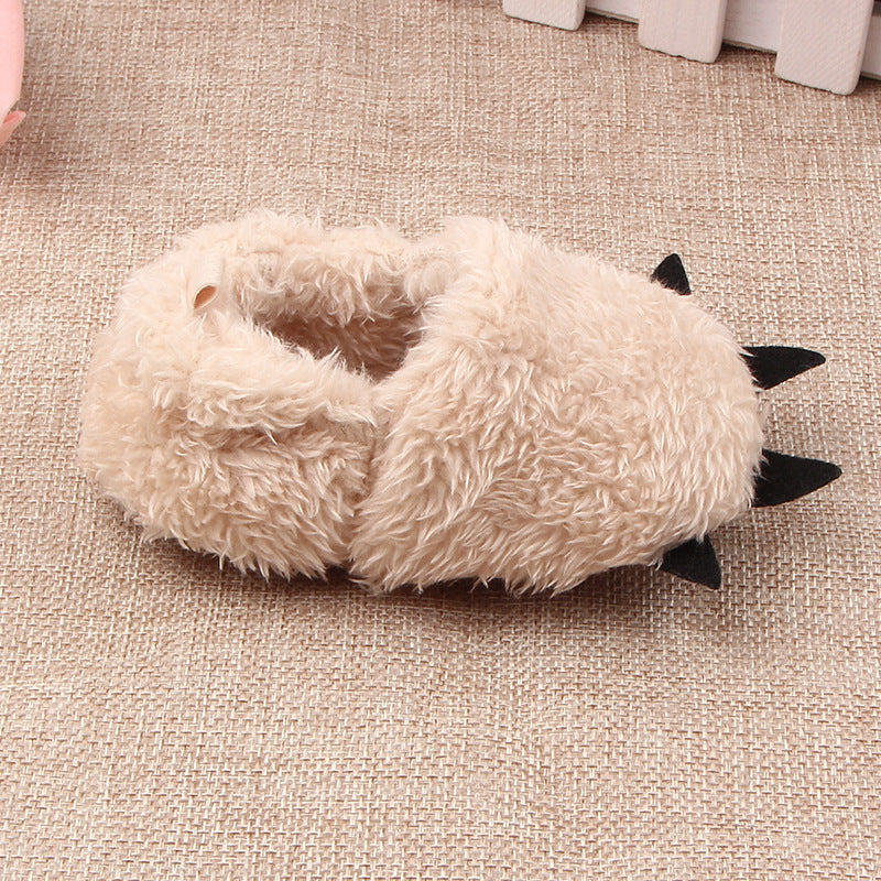 Kids Winter Warm And Cute Plush Claw Slippers