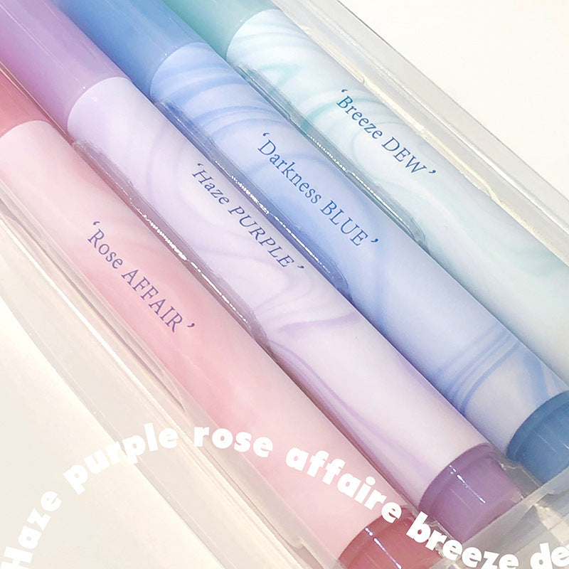 Fashion Quick-Drying Multicolor Highlighter Mark Color Pen 4pieces/Set