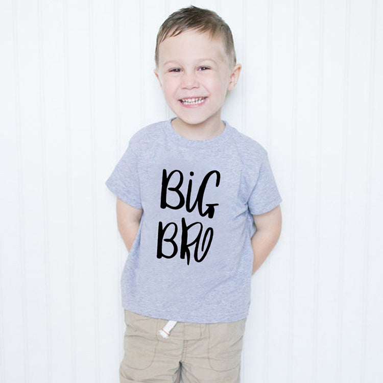 Children Kids Baby Fashion Girls Boys Sister Brother Round Neck T-Shirt