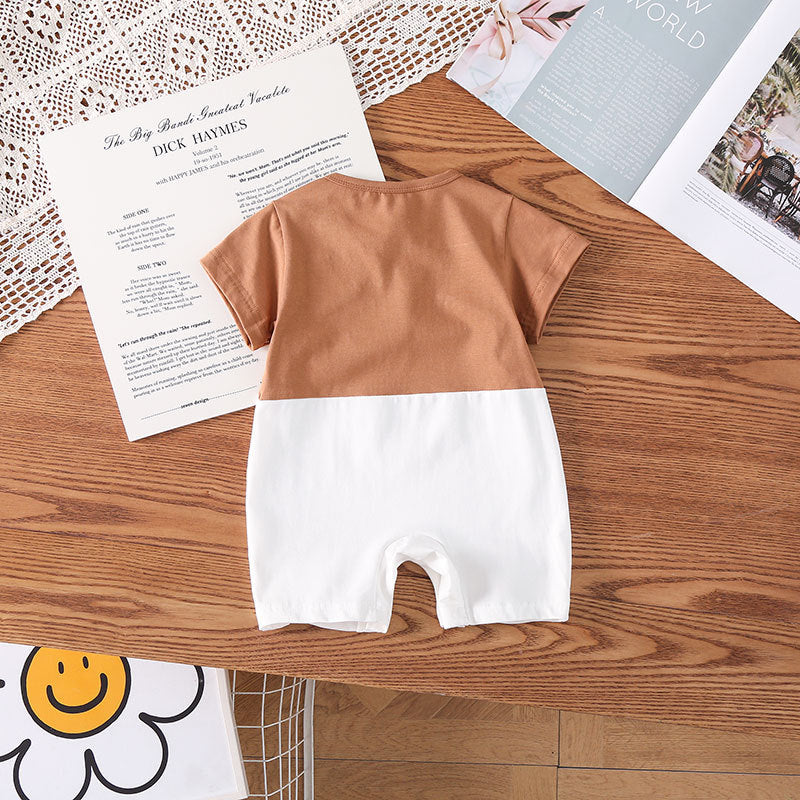 Kids Baby Boys Girls Cute Cartoon Short Sleeve Romper