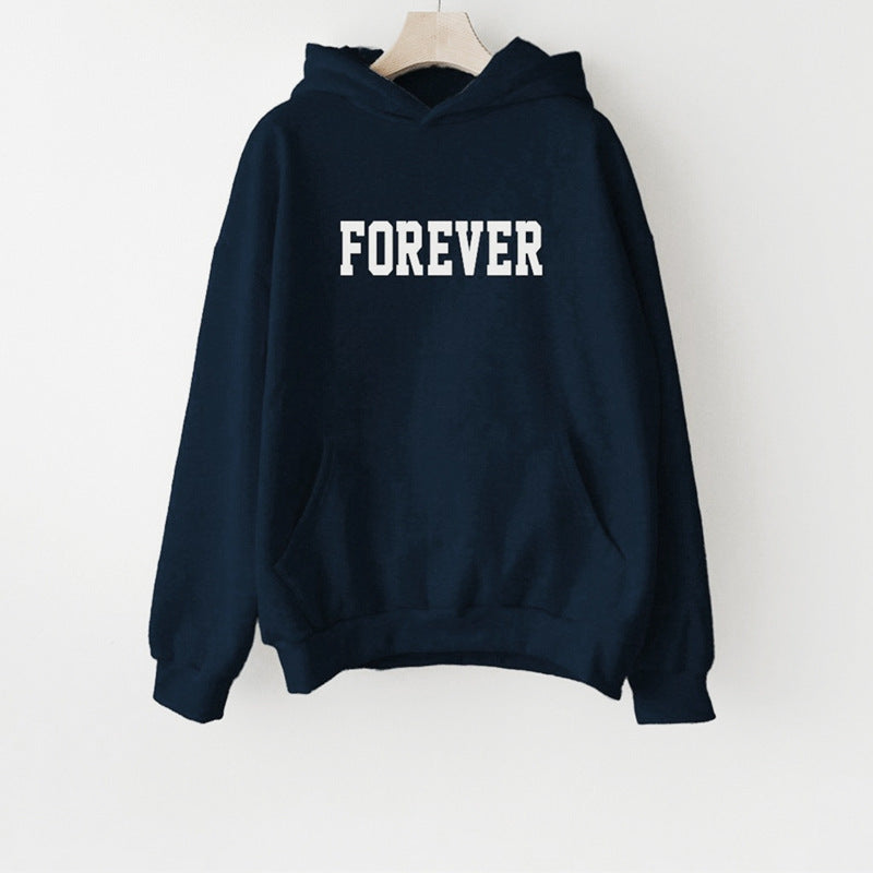 Autumn Winter Children Fashion Casual Loose Letter Printing Round Neck Long Sleeve Parent-Child Hoodies