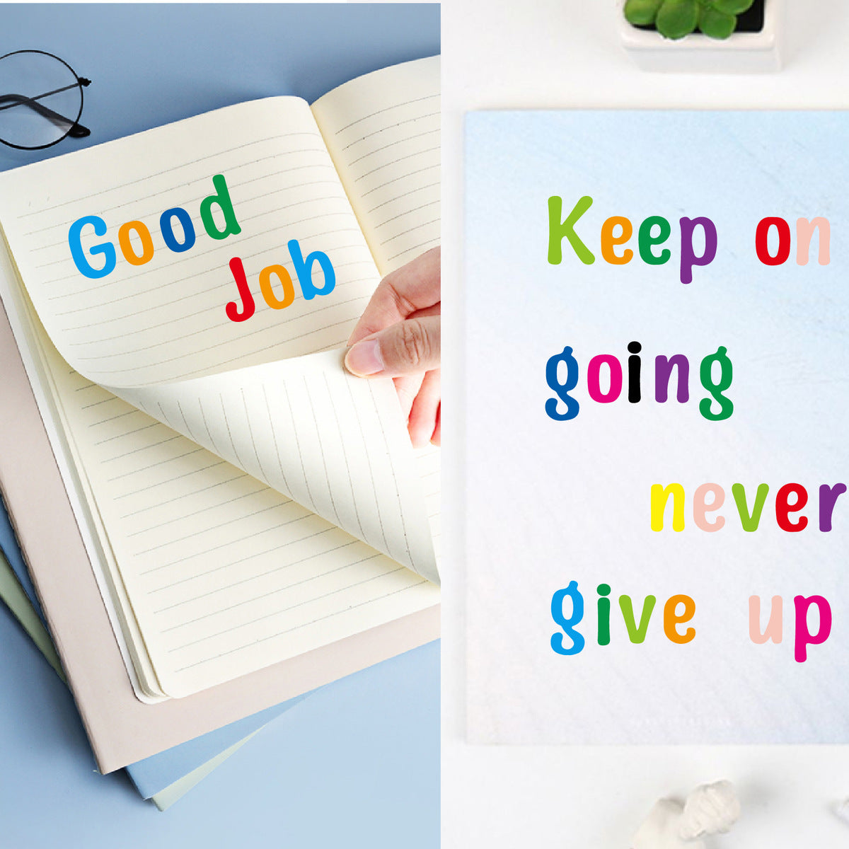 Waterproof Multicolor Digital Letter Sticker