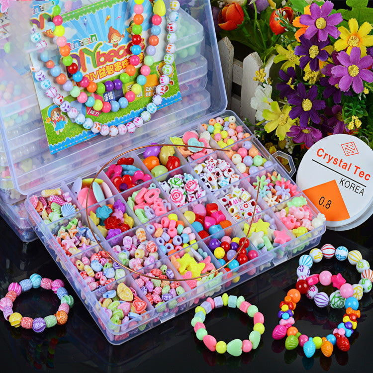 Fashion Children'S Diy Handmade Beaded Necklace Bracelet Set